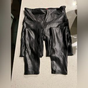 Spanx Black Faux Leather Leggings
